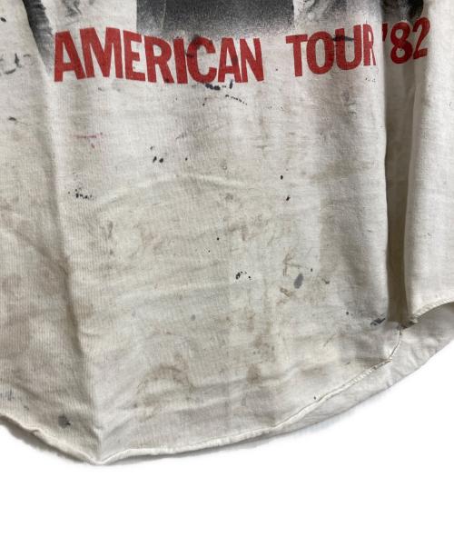 THE KNiTS（ザ ニッツ）THE KNiTS (ザ ニッツ) 【古着】The WHOバンドTシャツ　ラグランT 両面プリント　AMERICAN TOUR '82 80年代 1982 LFS-S/R CO ホワイト×ネイビー サイズ:Lの古着・服飾アイテム