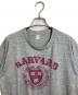 sports wear (スポーツウェア) 【古着】80’SヴィンテージTシャツ ハーバード大学 染み込み 2段プリント　80年代　カレッジTシャツ　USA製 グレー サイズ:L：4500円