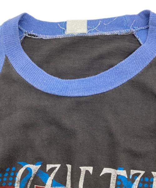 VINTAGE（ヴィンテージ）VINTAGE (ヴィンテージ) 【古着】80’SラグランバンドTシャツ/CULTURE CLUB カタカナ入り　80年代 ブラック×パープルネイビー サイズ:Mの古着・服飾アイテム