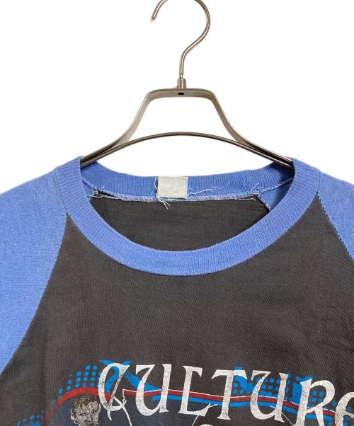 VINTAGE（ヴィンテージ）VINTAGE (ヴィンテージ) 【古着】80’SラグランバンドTシャツ/CULTURE CLUB カタカナ入り　80年代 ブラック×パープルネイビー サイズ:Mの古着・服飾アイテム