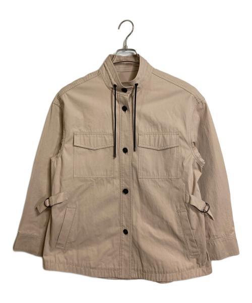 icB（アイシービー）icB (アイシービー) Sand Hill ミリタリー ジャケット サイドベルト付き ボタンフライジャケット  ピンク サイズ:4の古着・服飾アイテム