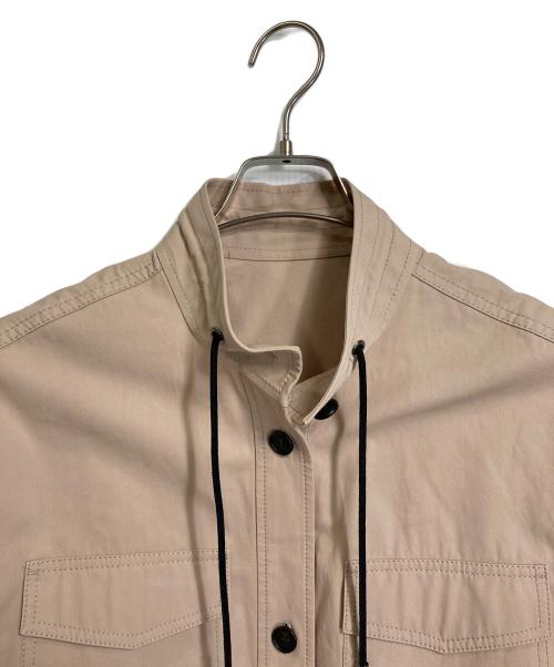icB（アイシービー）icB (アイシービー) Sand Hill ミリタリー ジャケット サイドベルト付き ボタンフライジャケット  ピンク サイズ:4の古着・服飾アイテム