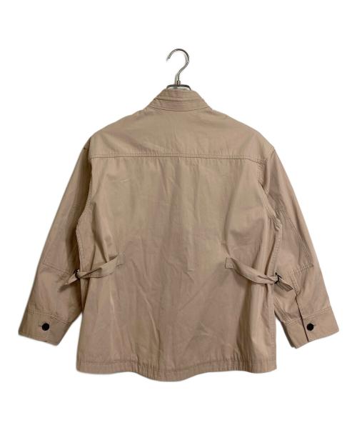 icB（アイシービー）icB (アイシービー) Sand Hill ミリタリー ジャケット サイドベルト付き ボタンフライジャケット  ピンク サイズ:4の古着・服飾アイテム