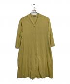 icBアイシービー）の古着「Wrinkle Sheer ライトアウター スプリングコート」｜イエロー