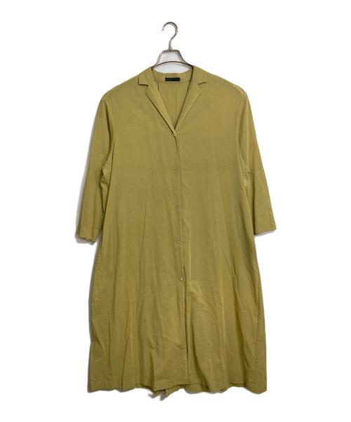 icB（アイシービー）icB (アイシービー) Wrinkle Sheer ライトアウター スプリングコート イエロー サイズ:2の古着・服飾アイテム