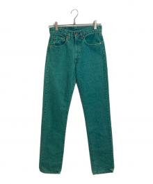 LEVI'S（リーバイス）の古着「【古着】８０'s後染め505デニムパンツ　ボタン裏650 42TALON」｜グリーン
