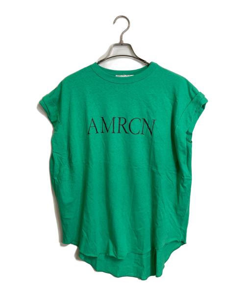 Americana（アメリカーナ）Americana (アメリカーナ) 袖ロールTシャツ　Tee   日本製 グリーン サイズ:00 未使用品の古着・服飾アイテム