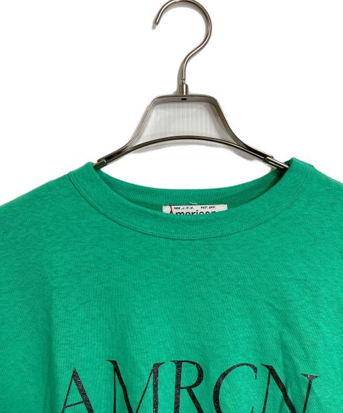 Americana（アメリカーナ）Americana (アメリカーナ) 袖ロールTシャツ　Tee   日本製 グリーン サイズ:00 未使用品の古着・服飾アイテム
