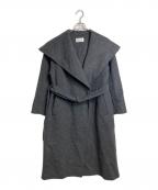 FRAY IDフレイ アイディー）の古着「ビッグカラーリバーロングコート　アウター」｜グレー