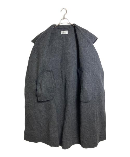 FRAY ID（フレイ アイディー）FRAY ID (フレイ アイディー) ビッグカラーリバーロングコート　アウター グレー サイズ:1の古着・服飾アイテム