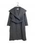 FRAY ID（フレイ アイディー）の古着「ビッグカラーリバーロングコート　アウター」｜グレー