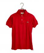 CHEMISE LACOSTEシュミーズ ラコステ）の古着「【古着】80’Sポロシャツ 半袖ポロシャツ ワッペン付き　80年代」｜レッド