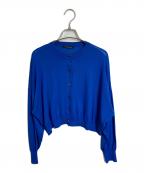 mizuiro-indミズイロインド）の古着「クルーネックショートカーディガン」｜ブルー