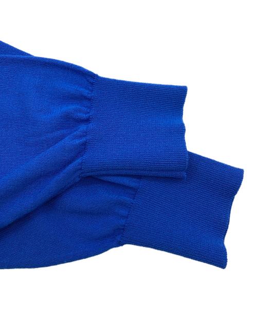 mizuiro-ind（ミズイロインド）mizuiro-ind (ミズイロインド) クルーネックショートカーディガン ブルー サイズ:実寸参照の古着・服飾アイテム