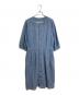 i+mu（イム）の古着「リネンワンピース　フロントボタンワンピース」｜ブルー