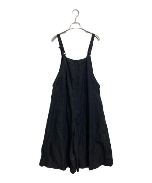 SARAHWEAR（サラウェア）SARAHWEAR (サラウェア) リネンオーバーオール ブラック サイズ:実寸参照の古着・服飾アイテム