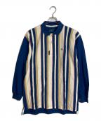FRED PERRYフレッドペリー）の古着「【古着】ラガーシャツ　ポロシャツ　ストライプ　ポルトガル製」｜ネイビー