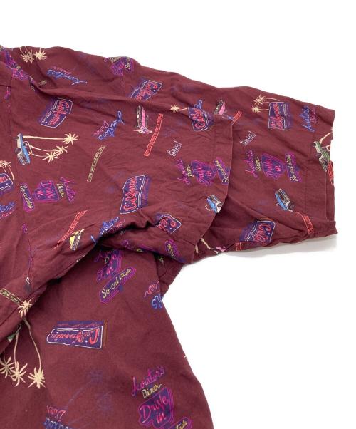 AVIREX（アヴィレックス）AVIREX (アヴィレックス) アロハシャツ　柄シャツ バーガンディー サイズ:XLの古着・服飾アイテム