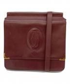 Cartierカルティエ）の古着「レザーショルダーバッグ　」｜ボルドー