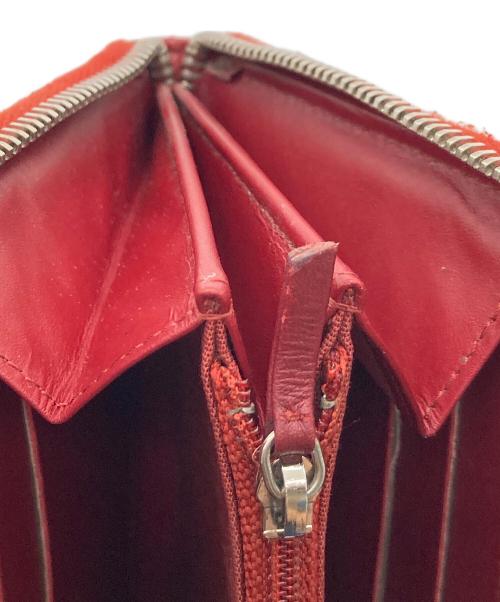 CHANEL（シャネル）CHANEL (シャネル) キャビアスキンラウンドファスナー財布　ウォレット　長財布 レッド サイズ:実寸参照の古着・服飾アイテム