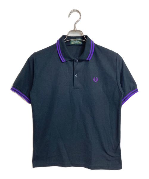 FRED PERRY（フレッドペリー）FRED PERRY (フレッドペリー) ポロシャツ パープル×ブラック サイズ:36の古着・服飾アイテム