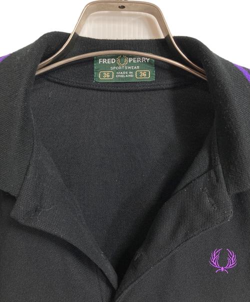 FRED PERRY（フレッドペリー）FRED PERRY (フレッドペリー) ポロシャツ パープル×ブラック サイズ:36の古着・服飾アイテム