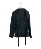 LIMI feuリミフゥ）の古着「ウエストベルトシャツ」｜ブラック