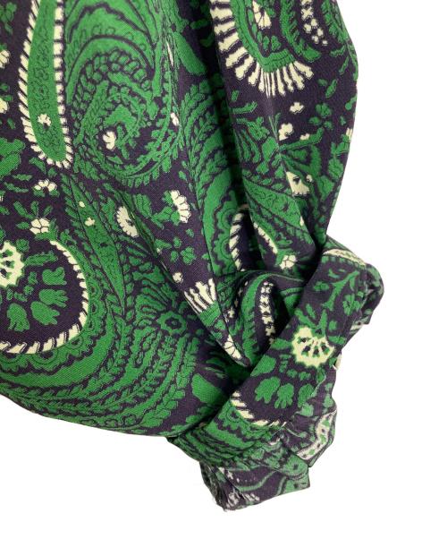 SOEJU（ソージュ）SOEJU (ソージュ) ペイズリー柄ワンピース　長袖ワンピース　総柄　日本製 グリーン サイズ:FREEの古着・服飾アイテム