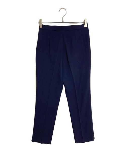 MUSE Deuxieme Classe（ミューズ ドゥーズィエム クラス）MUSE Deuxieme Classe (ミューズ ドゥーズィエム クラス) EDEN CROPPED タックパンツ　オフィスカジュアル　セレモニー　日本製 ネイビー サイズ:36の古着・服飾アイテム