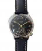 KUOE KYOTOクオ）の古着「自動巻き スモールセコンド コードバンレザーストラップ　リストウォッチ　腕時計　日本製」｜ブラック