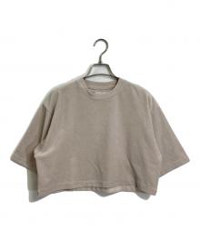 THE NEWHOUSE（ザ ニューハウス）の古着「【HPS別注】ベロア5分袖Tシャツ」｜ベージュ
