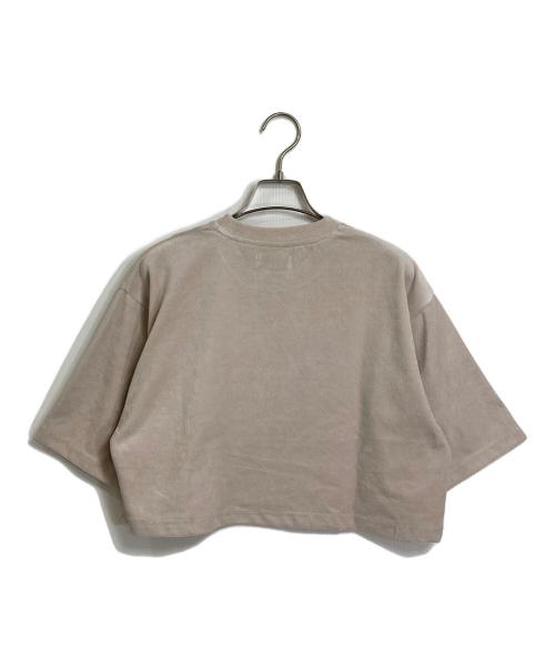 THE NEWHOUSE（ザ ニューハウス）THE NEWHOUSE (ザ ニューハウス) 【HPS別注】ベロア5分袖Tシャツ ベージュ サイズ:FREEの古着・服飾アイテム