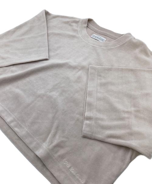 THE NEWHOUSE（ザ ニューハウス）THE NEWHOUSE (ザ ニューハウス) 【HPS別注】ベロア5分袖Tシャツ　日本製 ベージュ サイズ:FREEの古着・服飾アイテム