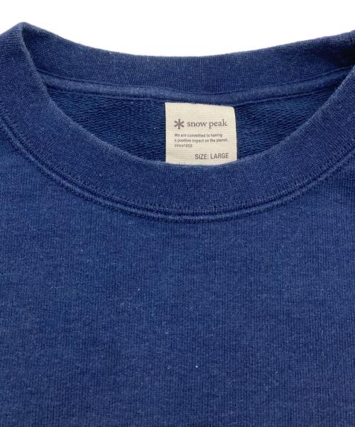 Snow peak（スノーピーク）snow peak (スノーピーク) Recycled Cotton Sweat Crew-Neck ネイビー サイズ:Lの古着・服飾アイテム