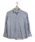 FRAMeWORK（フレームワーク）の古着「フレンチリネンレギュラーカラーシャツ　長袖シャツ　ストライプ　麻」｜ブルー