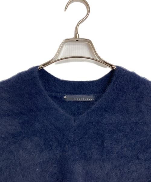 martinique（マルティニーク）martinique (マルティニーク) FOXショートプルオーバー　ショートニット ネイビー サイズ:実寸参照の古着・服飾アイテム