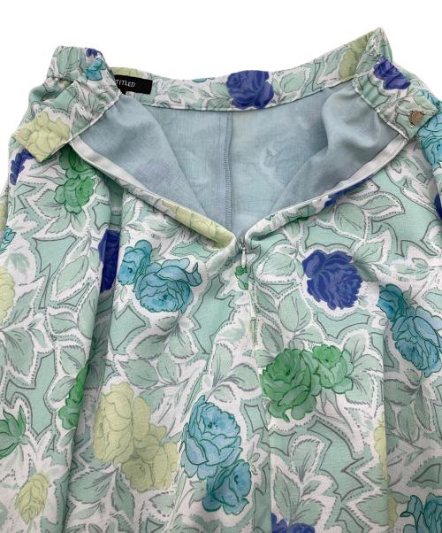 UNTITLED（アンタイトル）UNTITLED (アンタイトル) オールドフラワー プリントスカート　ロングスカート　花柄　日本製 グリーンの古着・服飾アイテム