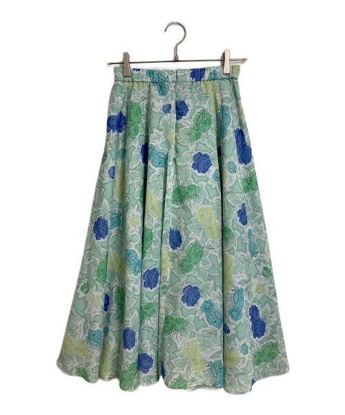 UNTITLED（アンタイトル）UNTITLED (アンタイトル) オールドフラワー プリントスカート　ロングスカート　花柄　日本製 グリーンの古着・服飾アイテム