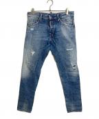 DSQUARED2ディースクエアード）の古着「ダメージデニムパンツ　ジーンズ　ダメージ加工」｜ブルー