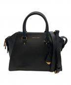 CHARLES & KEITHチャールズアンドキース）の古着「ダブルハンドルトートバッグ ２WAYショルダーバッグ PUレザー」｜ブラック