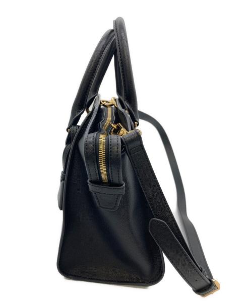 CHARLES & KEITH（チャールズアンドキース）CHARLES & KEITH (チャールズ＆キース) ダブルハンドルトートバッグ ２WAYショルダーバッグ PUレザー ブラック サイズ:実寸参照の古着・服飾アイテム