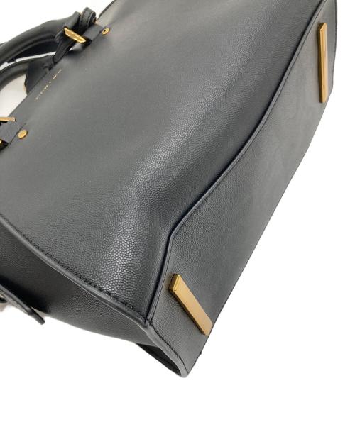 CHARLES & KEITH（チャールズアンドキース）CHARLES & KEITH (チャールズ＆キース) ダブルハンドルトートバッグ ２WAYショルダーバッグ PUレザー ブラック サイズ:実寸参照の古着・服飾アイテム