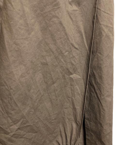 1er Arrondissement（プルミエ アロンディスモン）1er Arrondissement (プルミエ アロンディスモン) ハイポリコットンシャツドレス　ロングワンピース ブラウン サイズ:38の古着・服飾アイテム