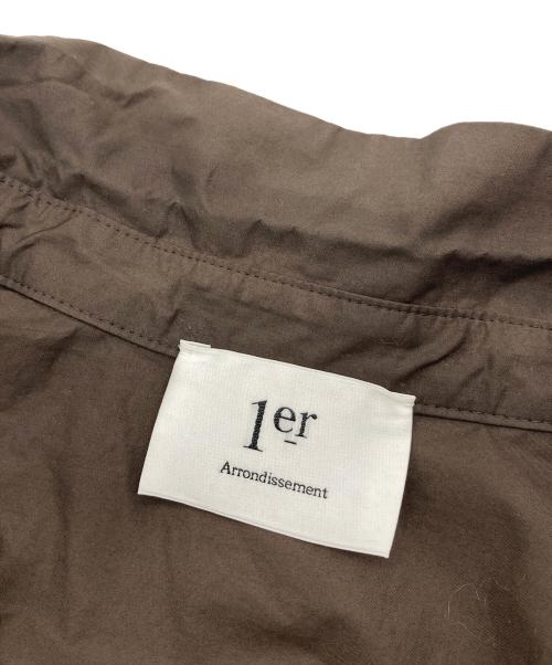 1er Arrondissement（プルミエ アロンディスモン）1er Arrondissement (プルミエ アロンディスモン) ハイポリコットンシャツドレス　ロングワンピース ブラウン サイズ:38の古着・服飾アイテム