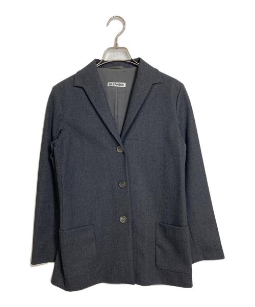JIL SANDER（ジルサンダー）JIL SANDER (ジルサンダー) ウール3Bジャケット　アウター　本人期　イタリア製 グレー サイズ:34の古着・服飾アイテム