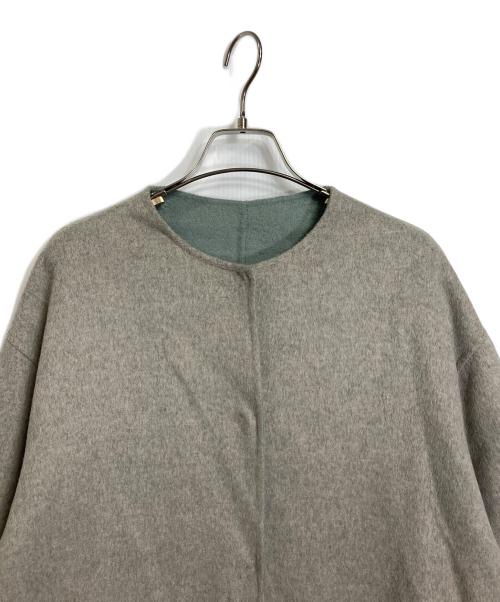 SIMPLICITE（シンプリシテ）SIMPLICITE (シンプリシテ) S120ブレンドリバーシブルコート　ノーカラーコート ベージュ サイズ:L 未使用品の古着・服飾アイテム