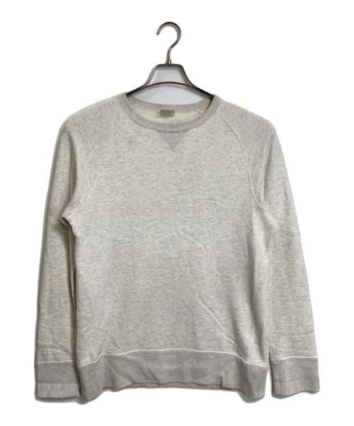 LOOPWHEELER（ループウィラー）LOOPWHEELER (ループウィラー) 前Vスウェット ガゼットスウェット　日本製 アイボリー サイズ:Mの古着・服飾アイテム