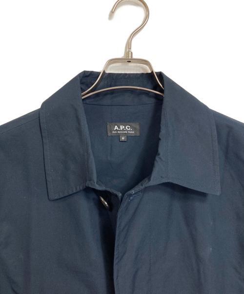 A.P.C.（アーペーセー）A.P.C. (アーペーセー) ステンカラーコート　アウター　ライトアウター　薄手コート ネイビー サイズ:Mの古着・服飾アイテム