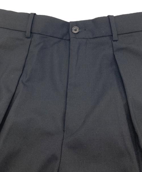 MARKAWARE（マーカウェア）MARKAWARE (マーカウェア) ウールパンツ PEGTOP TROUSERS ペグトップパンツ 日本製 ブラック サイズ:1の古着・服飾アイテム