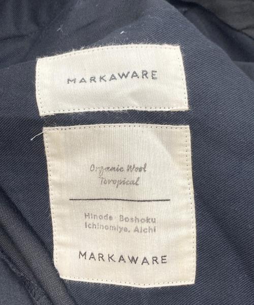 MARKAWARE（マーカウェア）MARKAWARE (マーカウェア) ウールパンツ PEGTOP TROUSERS ペグトップパンツ 日本製 ブラック サイズ:1の古着・服飾アイテム